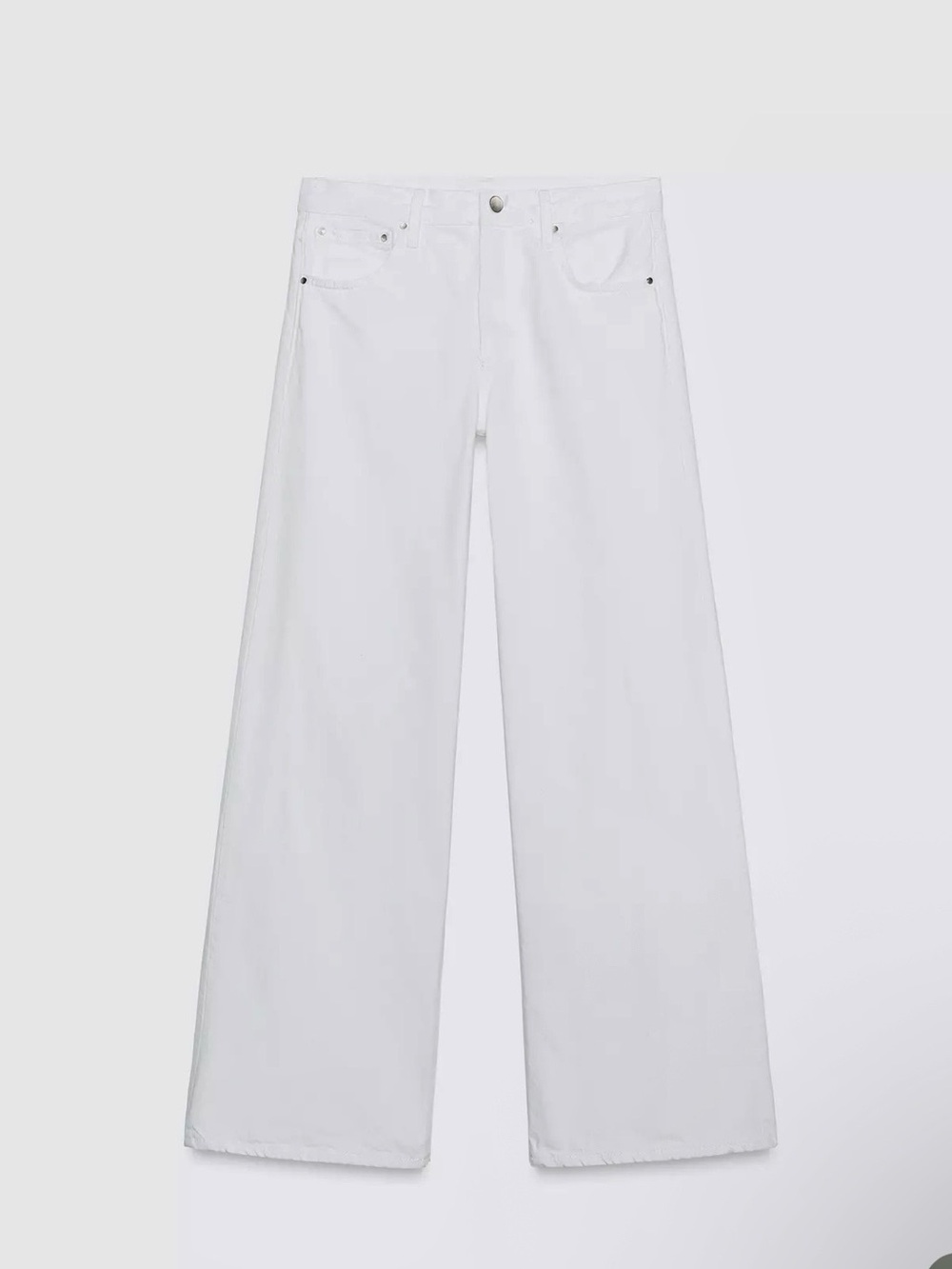 Zara Wide-Leg White Jeans
